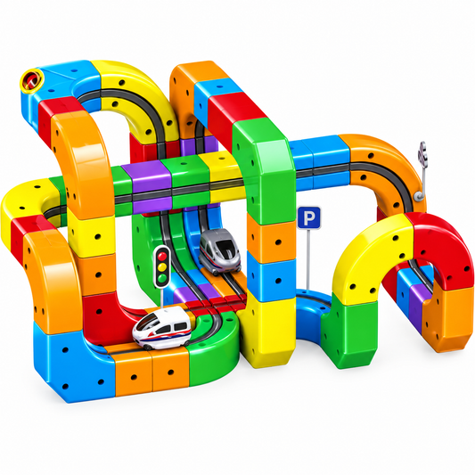 Set de Pista de Trenes Magnética 3D