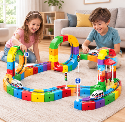 Set de Pista de Trenes Magnética 3D Montable